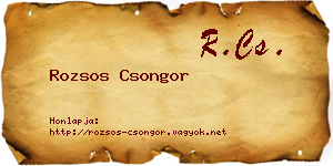 Rozsos Csongor névjegykártya